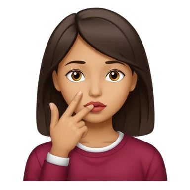 Emoji de humano mandando a callar sticker