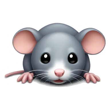 sad rat lying upside down sticker