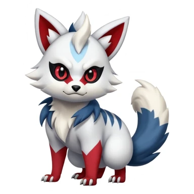 Absol-Zeraora-Zorua-Furret-Zangoose-fusion-animal-Fakémon-hybrid-creature  sticker