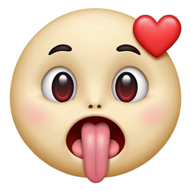 Heart eyes with tounge out sticker