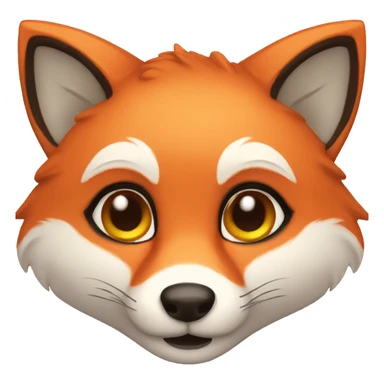 cute fox face sticker