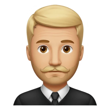 short blond hair clean cut mustache and beard 5ft 9 140lbs titian sticker