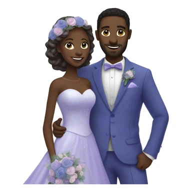 blue and lilac wedding by the sea sticker