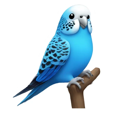 A blue budgie sticker