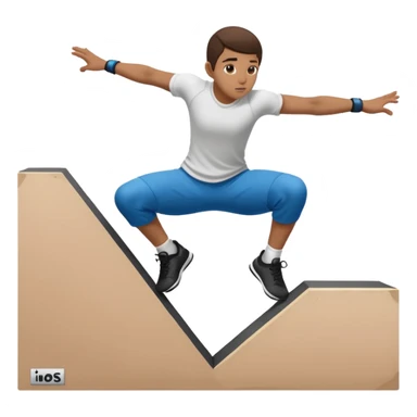 parkour at kids school sticker