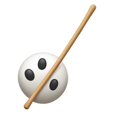 Balls with long stick in the middle sticker