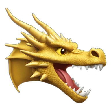 Dragon Head Golden Horn sticker
