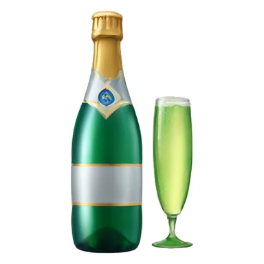 Botella de champán para el pelo  sticker