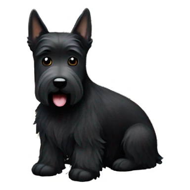 Black Scottish Terrier camping  sticker