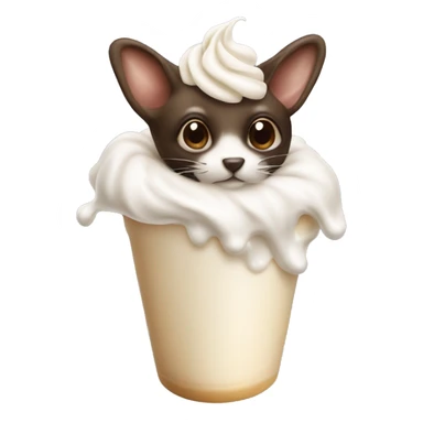 Milk Martin with whipped cream on top and a bow around the stem sticker
