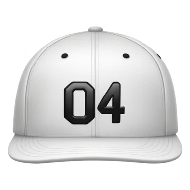 turned white cap with black number “0” on it sticker