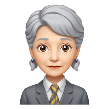 Very old women with Necktie. different hair style. sticker