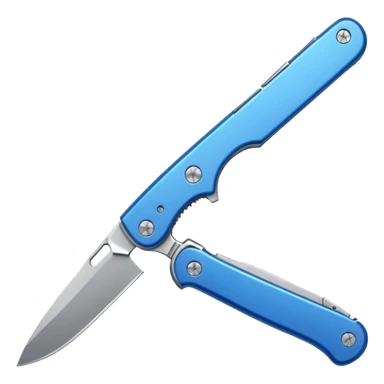 Foldable Pocket Knife blue sticker