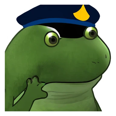 bufo frog meme with suspicious expression and 'what the hell' mood sticker