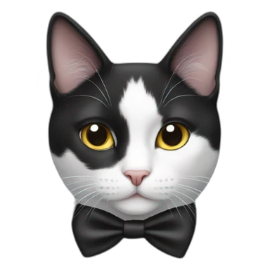 white cat tuxedo sticker