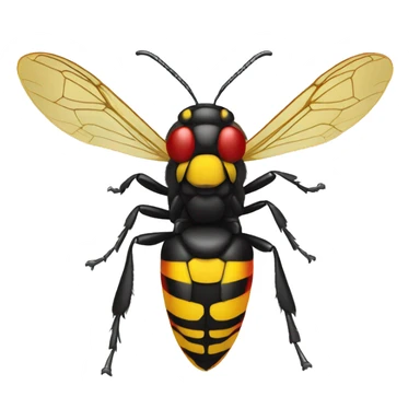 German black red yellow Wasp sticker