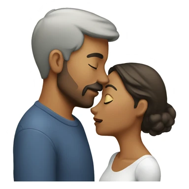 Husband and wife kissing sticker