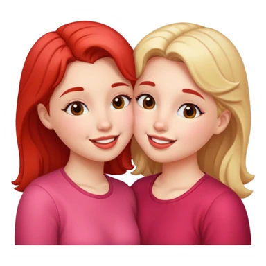 A girl kissing a girl  sticker