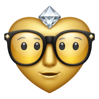 black glasses with diamond and golden in the back sticker