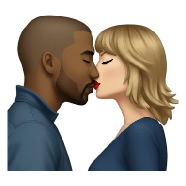 Kayne and Taylor swift kissing sticker