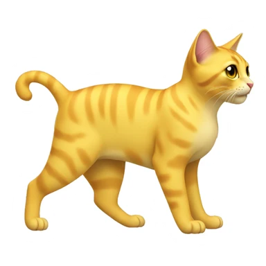Yellow lombax-cat full body sticker