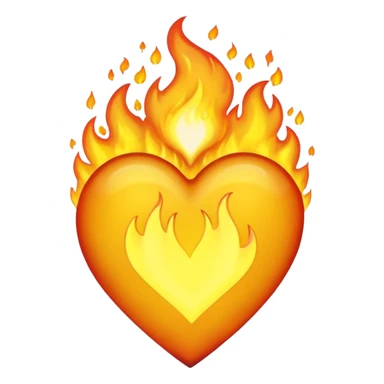 Замени красное сердце ❤‍🔥 на жёлтое и добавь огонь sticker
