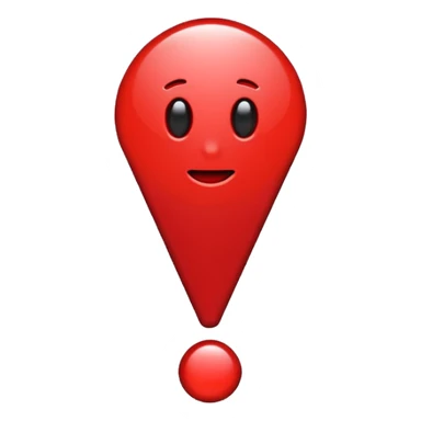 exclamation mark full red sticker