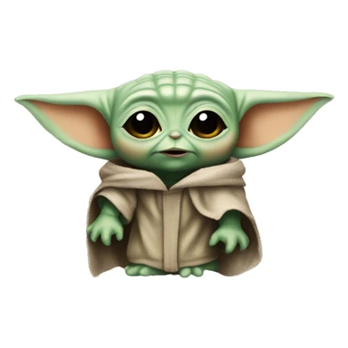 baby yoda looks like Batman sticker