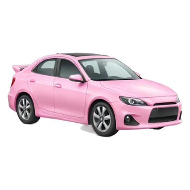 Soft girly car with pink bow sticker