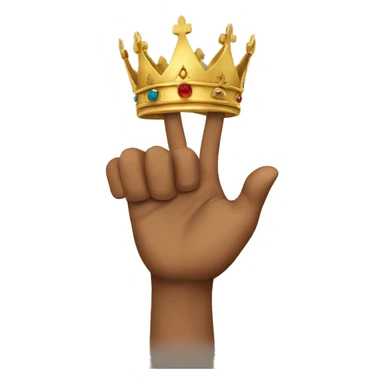 king raising is finger sticker