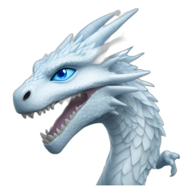 White Dragon with a Blue eyes sticker