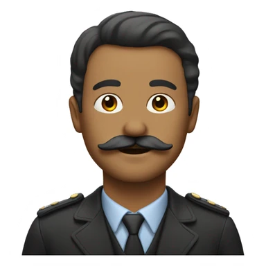 Un homme avec une moustache carré  sticker