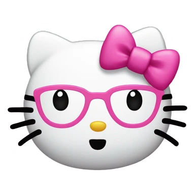 Hello kitty with a pink bow sticker