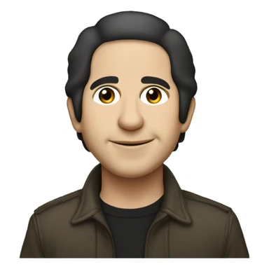 Paul Simon at the time of Simon and Garfunkel with dark short straight hair  sticker