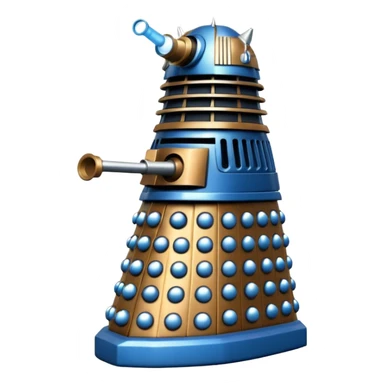 dalek silver blue and bronze sticker