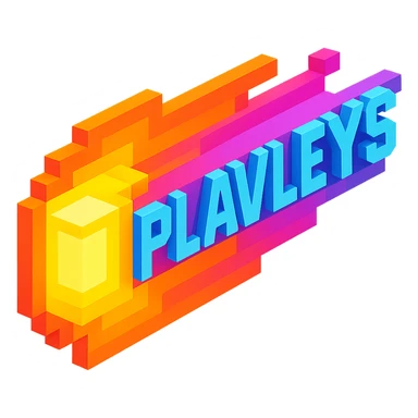 светящиеся комета с надписью "PLAVLEYS", no background sticker