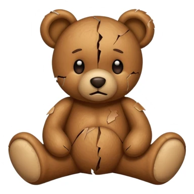 Hurt teddy bear sticker