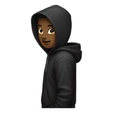 Garçon noire avec capuche sticker