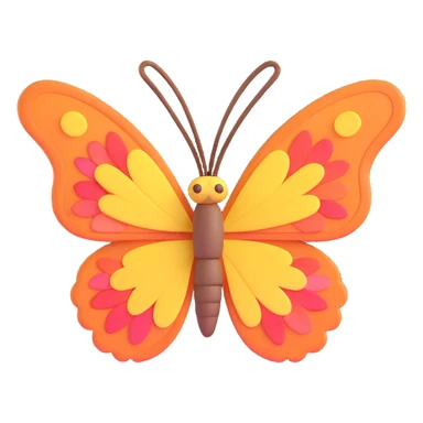 Add beautiful, subtle flower-shaped dust and petals like magical particles around the butterfly. Maintain the 3D cartoon, elegant, fantasy style with a transparent background. sticker