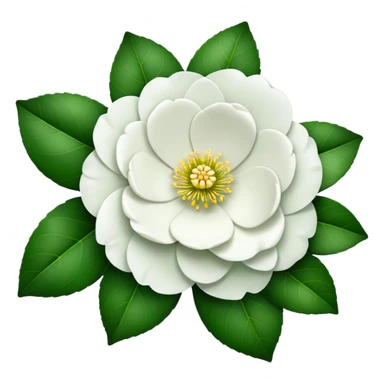 single Camellia flower sticker