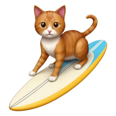 Cat on a surfboard sticker