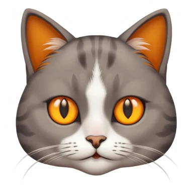 A Cat her race is persante he hair is grew and brown with they eyes orange and Yellow and sticker