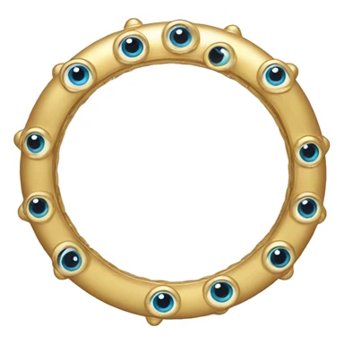 very thin gold bangle ring studded with eyeballs sticker