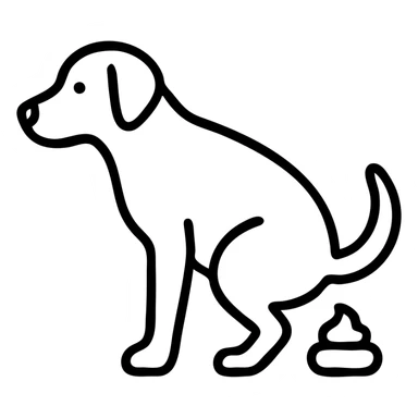 Labrador retriever pooping sticker