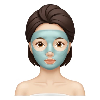 lady is relaxing with a facemask sticker