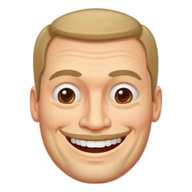 big  square-faced russian man thick jawed smiling sticker