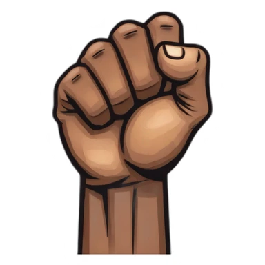 A african american fist raised sticker