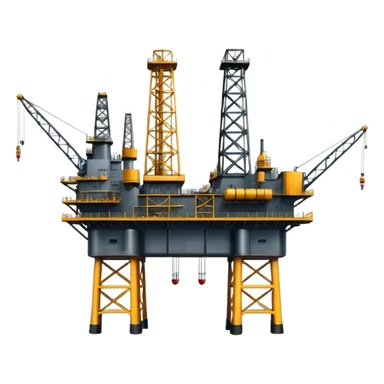 Oil platforms in the ocean beautiful big full scenic scenery full canvas sticker