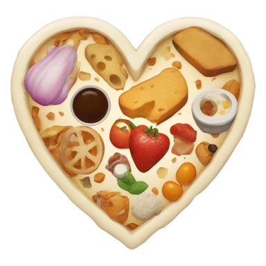 Heart with food inside sticker