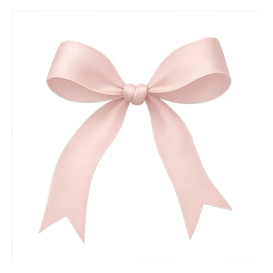 aesthetic pink bow, pastel pink, delicate ribbon, gentle curves sticker